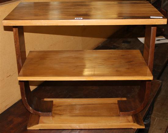 Walnut Deco 2 tier table